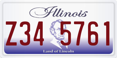 IL license plate Z345761