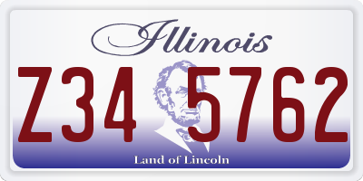 IL license plate Z345762