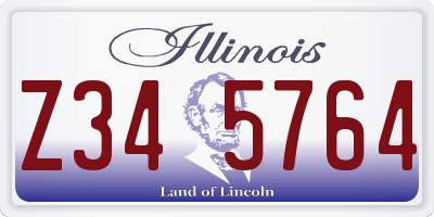 IL license plate Z345764