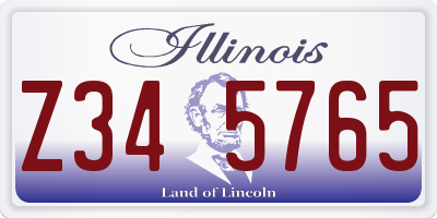 IL license plate Z345765