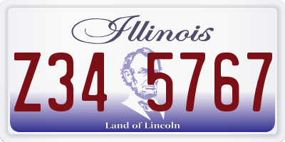 IL license plate Z345767