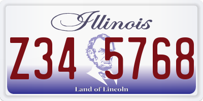 IL license plate Z345768