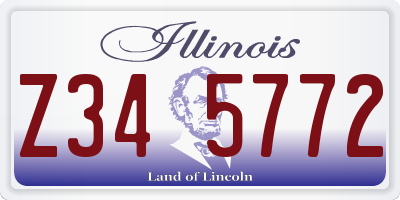IL license plate Z345772