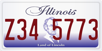 IL license plate Z345773