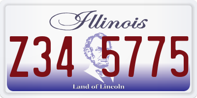 IL license plate Z345775