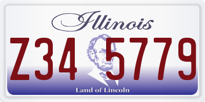 IL license plate Z345779