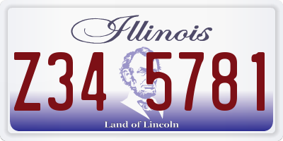 IL license plate Z345781