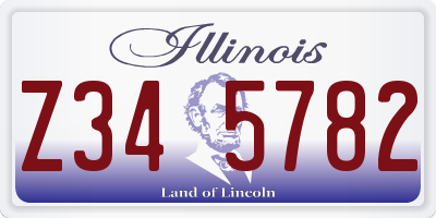 IL license plate Z345782