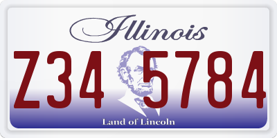 IL license plate Z345784
