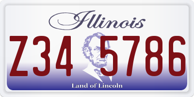 IL license plate Z345786