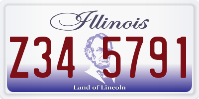 IL license plate Z345791