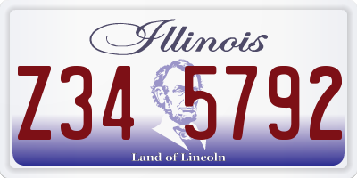 IL license plate Z345792