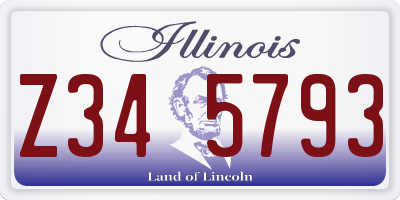 IL license plate Z345793