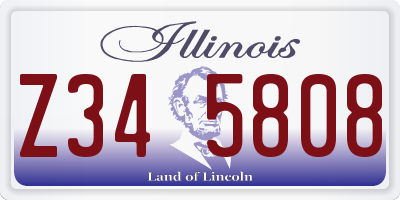 IL license plate Z345808