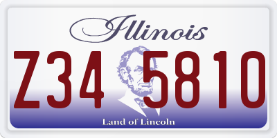 IL license plate Z345810