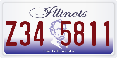 IL license plate Z345811