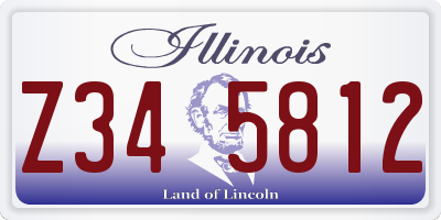 IL license plate Z345812