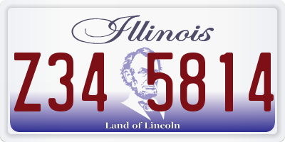 IL license plate Z345814