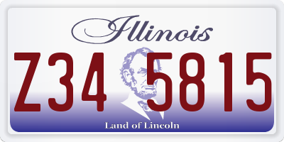 IL license plate Z345815
