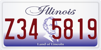 IL license plate Z345819