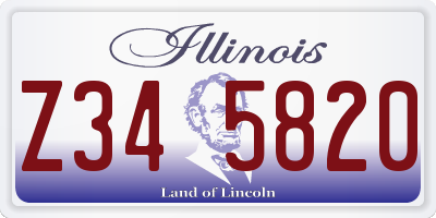 IL license plate Z345820