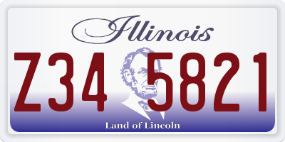 IL license plate Z345821