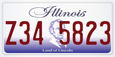 IL license plate Z345823