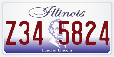 IL license plate Z345824