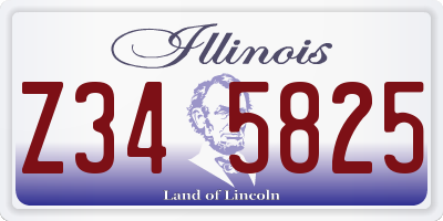 IL license plate Z345825