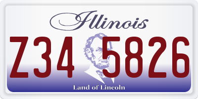 IL license plate Z345826