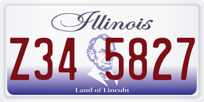 IL license plate Z345827