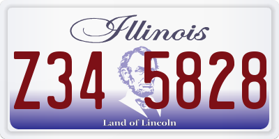 IL license plate Z345828