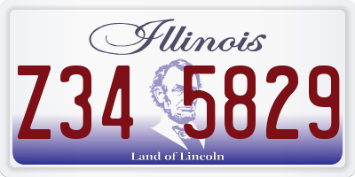 IL license plate Z345829