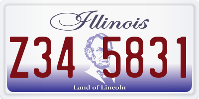 IL license plate Z345831