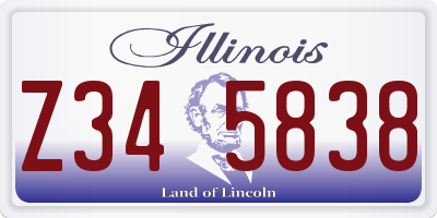 IL license plate Z345838