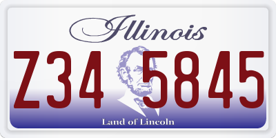 IL license plate Z345845