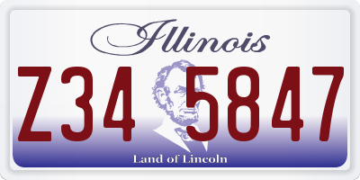 IL license plate Z345847