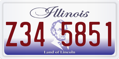 IL license plate Z345851