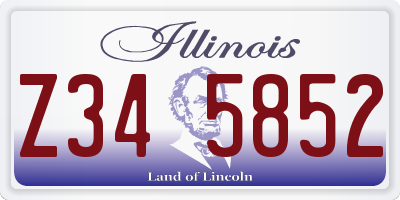 IL license plate Z345852