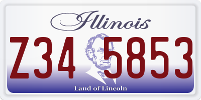 IL license plate Z345853