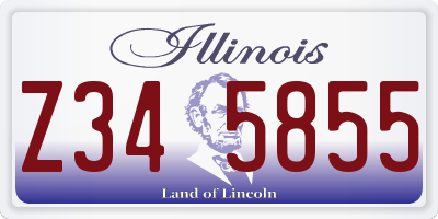 IL license plate Z345855