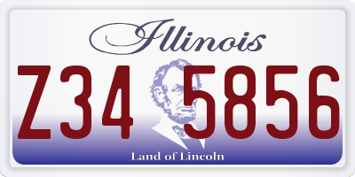 IL license plate Z345856