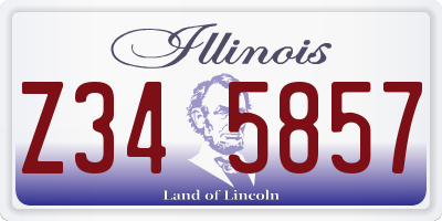 IL license plate Z345857