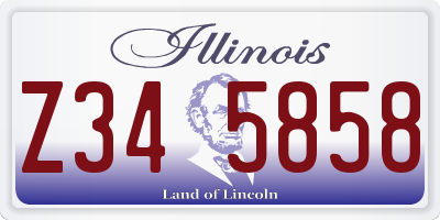 IL license plate Z345858