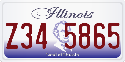 IL license plate Z345865