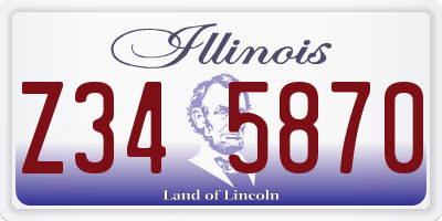 IL license plate Z345870