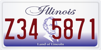 IL license plate Z345871