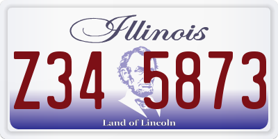 IL license plate Z345873