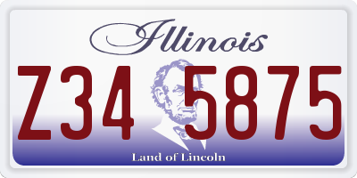IL license plate Z345875
