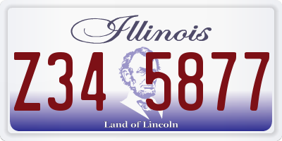 IL license plate Z345877